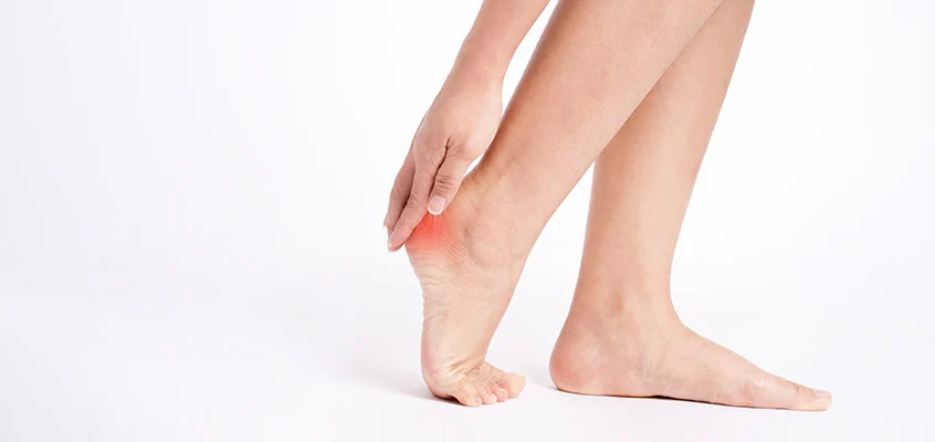 What is the cause of right and left heel pain?